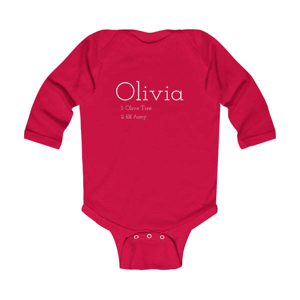Baby Olivia - Infant Long Sleeve Bodysuit