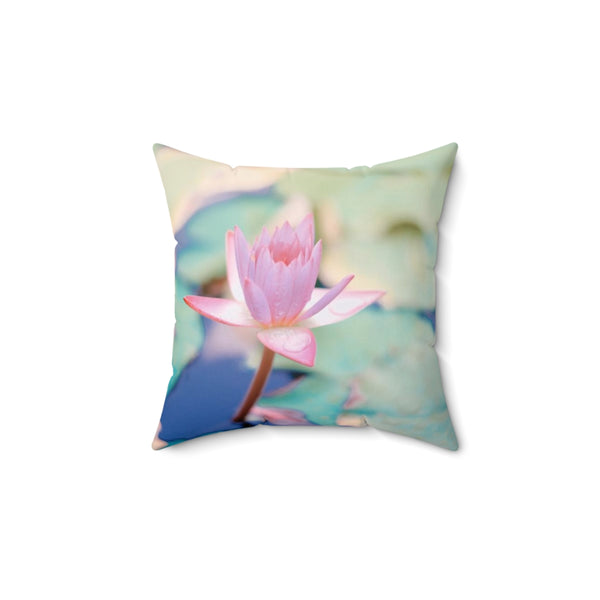 Water Lily Nature - Faux Suede Square Pillow
